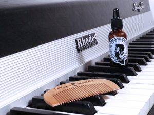 Beard Oil and Beard Comb on Rhodes Piano
